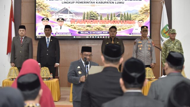 Penataan Organisasi, 127 Pejabat Pemkab Luwu Resmi Dikukuhkan